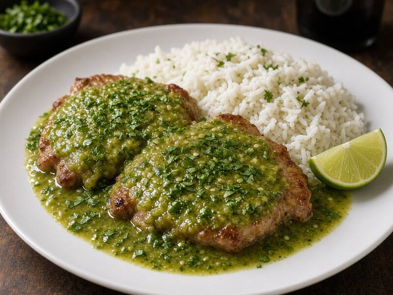 Chuletas de Cerdo en Salsa Verde